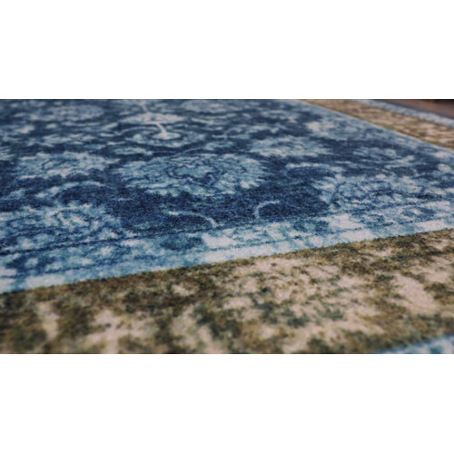 Mohawk Home Worcester Oriental Tufted Area Rug in Teal/Brown Wayfair